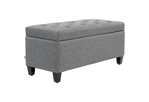 furnicato Polsterbank Elegante Sitzbank 100L x 40B x 44H cm in Hellgrau - Die stilvolle Polsterbank vereint Eleganz und Funktionalität. Mit großzügigem Stauraum und einem ansprechenden Design ist sie die perfekte Ergänzung für jeden Raum. Ideal für Wohnzimmer, Flur oder Schlafzimmer.