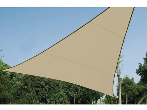 Wasserdurchlässiges Sonnensegel Dreieck 3.6x3.6x3.6 m Champagne