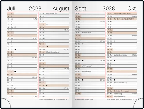 rido/idé Taschenkalender Partner2S/1W Trend