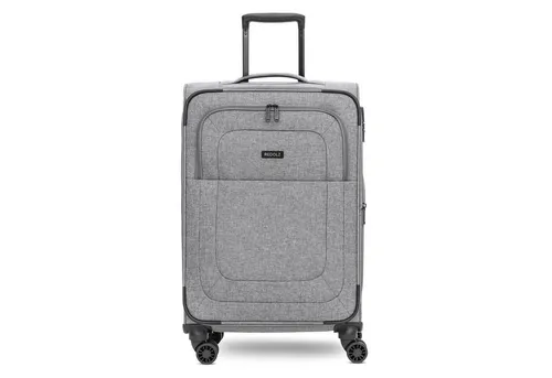 Redolz Weichgepäck-Trolley Essentials 12 - 4-Rollen Trolley in Grey2 - Koffer aus strapazierfähigem Polyester mit TSA-Schloss, 4 Rollen für müheloses Reisen und großzügigem Volumen von 61 l – ideal für kurze und lange Reisen.