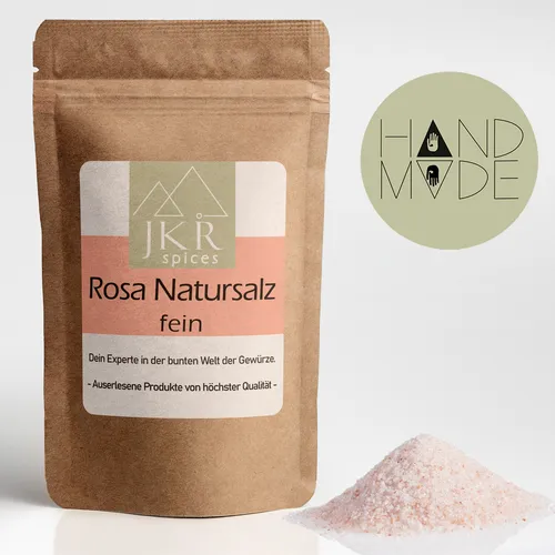 Rosa Natursalz feine Körnung Kristallsalz Salz aus Pakistan JKR Spices 1,5 kg