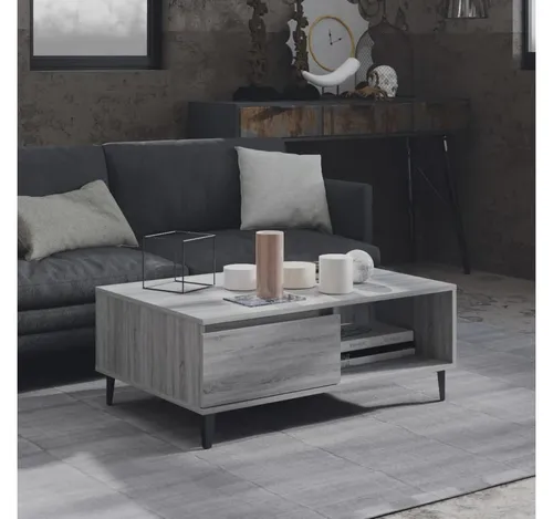 furnicato Couchtisch Hellgrau 90x35x60 cm