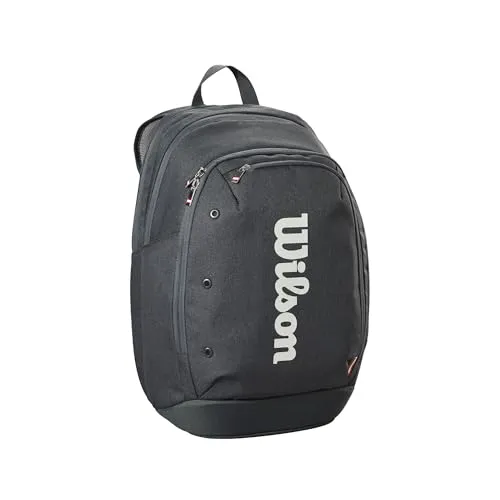 Wilson Tennisrucksack TOUR BACKPACK schwarz - Praktischer Tennisrucksack für Sportler, bietet Platz für Schläger und Zubehör, sportliches Design in Schwarz, ideal für Training und Wettkampf.