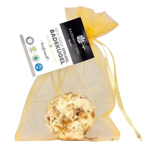 Ecoworld Feste Duschseife Badekugel - Zirbe & Zitrone 50g