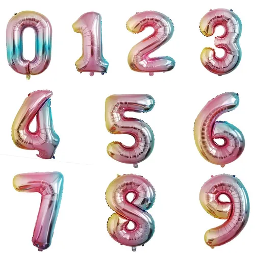 Folienballon Zahl Folien Luftballon Helium Ballon Geburtstag Deko Party 100 cm