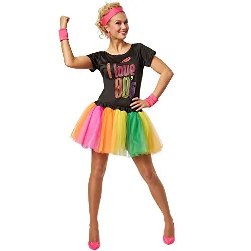 dressforfun Hippie-Kostüm - 80er Jahre Disco-Lady Kostüm, bunt und ideal für unvergessliche Partys, perfekt für Erwachsene, um in die Retro-Ära einzutauchen!