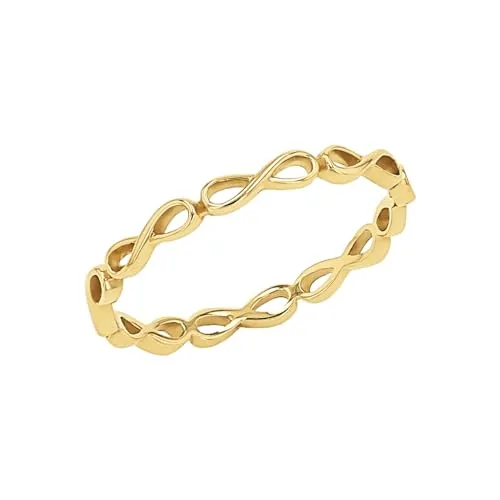 Amor Ring Damen Ringe – Gold Infinity Symbol in Geschenkbox - Eleganter Damen Ring von Amor mit filigranem Unendlichkeitszeichen aus 375 Gold. Hochwertig verarbeitet und perfekt als Geschenk in einer stilvollen Schmuckbox.