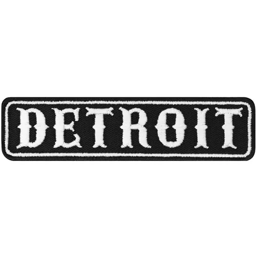 Aufnäher DETROIT Biker Patch MC Motorrad club Rankpatch Aufbügler USA