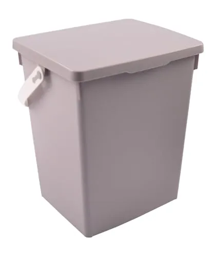 1a-Handelsagentur BURI JELENIA PLAST Waschmittelbox 5L Waschpulverbox Waschmitteldose Waschmittelbehälter Klammerkorb, Farbe:hellgrau