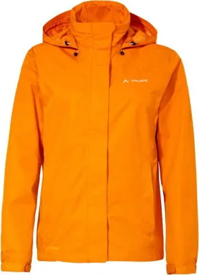VAUDE Escape Bike Light Damen Regenjacke kurkuma - Funktionsjacke für Damen, wasserfest und atmungsaktiv, ideal für Radfahrer und Outdoor-Aktivitäten mit reflektierenden Elementen für bessere Sichtbarkeit.