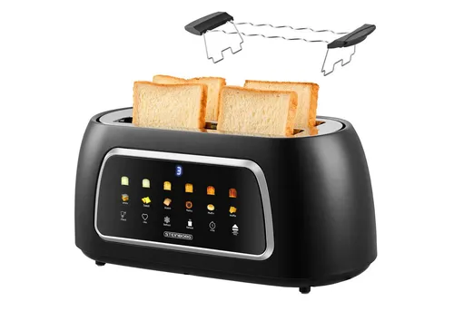 Steinborg® Automatik Toaster mit Brötchenaufsatz 4 Scheiben Automatische Liftfunktion ohne Hebel