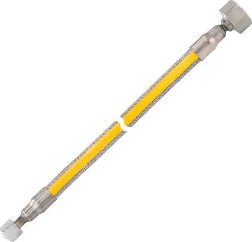 GOK Metallwellschlauch MWS G1/4LH-UEM x IG Rp1/2 x1000 mm von GOK