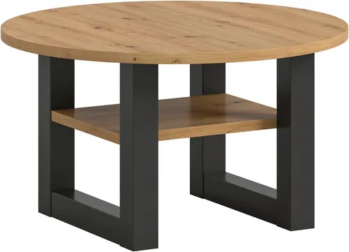 INOSIGN Couchtisch Rail, Ø 75 cm, mit Ablageboden