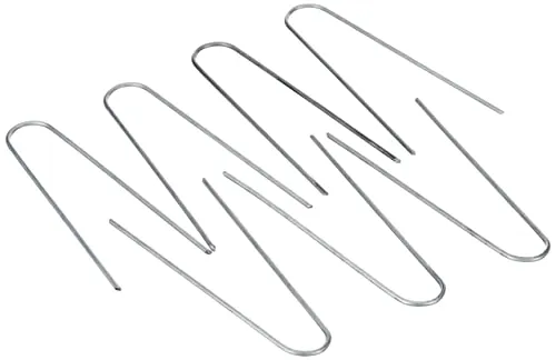 AMANKA 100 kusů Ø 3 mm Erdanker pozinkovaný 150 x 25 mm upevnění Anker plevele vliesová Ocel Erdnaegel Kotev ve tvaru U