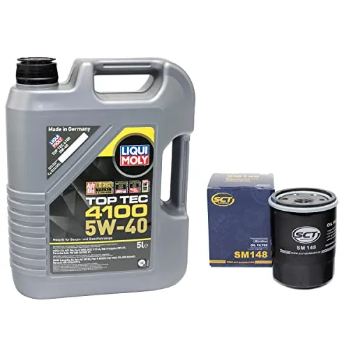 Motoröl Set Top Tec 4100 5W-40 5 Liter + Ölfilter SM148