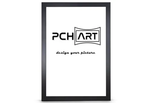 PCH[art] Bilderrahmen Rahmen New Alaya, Farbe: schwarz, Größe: 10x15 bis 90x120 cm, für 1 Bilder, Leiste ummantelt mit Dekorfolie