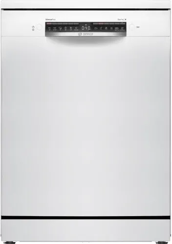 BOSCH SMS4EMW01F SER4 Freistehender Geschirrspüler - 14 Gedecke - Induktion - L60cm - 42 dB - Besteckschublade - Weiß