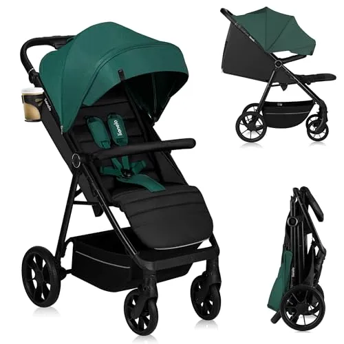 LIONELO Mira Kinderwagen - Flexibel und Komfortabel bis 22 kg - Buggys für Kinder von 6 Monaten bis 4 Jahren, mit 360° drehbaren Rädern und XXL-Vordach mit UPF50+ für optimalen Sonnenschutz.