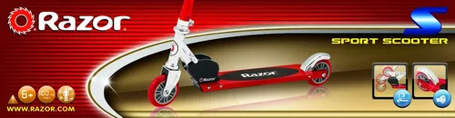 Razor Tretroller S Scooter, Rot, One Size - Roller/Kickboards für Kinder ab 6 Jahren, robustes Aluminium-Deck, tragbar und leicht zusammenklappbar, ideal für Spaß und Aktivität unterwegs.