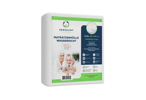 Sensalou Matratzenbezug Encasing für Allergiker - 100 x 200 cm - Bettauflagen mit wasserdichter Polyurethan-Schicht, idealer Schutz vor Hausstaubmilben und Urin, waschbar bis 90°C für langanhaltende Hygiene.