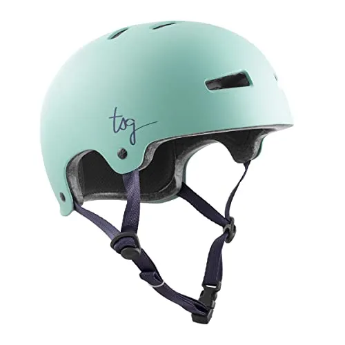 TSG Mädchen Evolution Bowl-Helm, Satin Minze, L-XL - Fahrradhelme für urbanes Gleiten und BMX, mit ultra-robuster ABS-Hardshell und hervorragender Stoßdämpfung, für optimalen Komfort und Sicherheit.