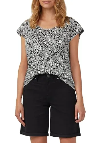 s.Oliver T-Shirt mit weitem Ausschnitt, Cut-Out und Schleife