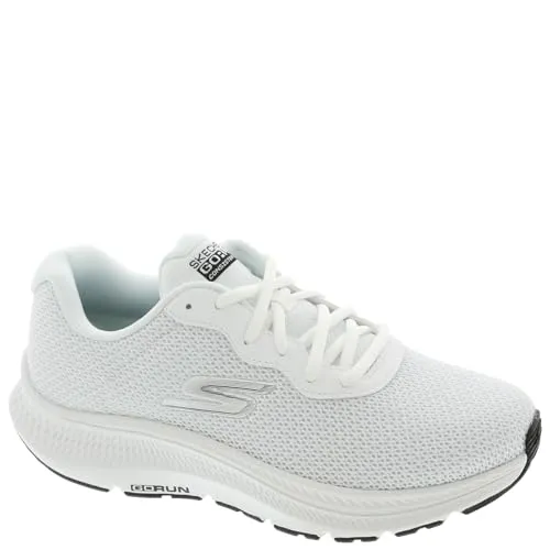 Skechers Go Run Consistent 2.0 - Engaged 128605-WBK, Damen Laufschuhe in Weiß - Umweltfreundliche Performance-Sneaker mit 20% recyceltem Material, ULTRA LIGHT-Dämpfung und atmungsaktiver Goga Mat™-Einlegesohle für optimalen Komfort beim Laufen.