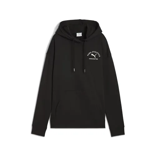 Puma Class Relaxed Hoodie FL puma black (01) L - Damen Hoodie aus 50% recycelten Materialien, bietet entspannten Tragekomfort und ist ideal für umweltbewusste Mode-Liebhaber.
