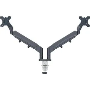 Leitz Monitorhalterung Ergo 65370089 - Platzsparender Dual Monitorarm, individuell einstellbar für optimale Körperhaltung und integriertes Kabelmanagement