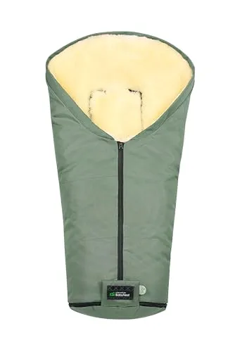 Odenwälder Lammfell Fußsack Winter Baby Kinderwagen | Baby Fußsack Kinderwagen Winter | Fußsack Buggy, Kinder Winterfußsack green harmony