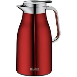 XXXL Isolierkanne Century Dunkelrot, 1 L - Thermobehälter mit BPA-freiem Metall, hält Getränke lange warm oder kalt, ideal für Kaffee & Tee, praktische Einhandbedienung und Ausgießen per Knopfdruck.