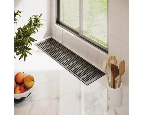 MS Beschläge Lüftungsgitter Stegblech 150mm Anthrazit RAL7016 Ab- Zuluftgitter