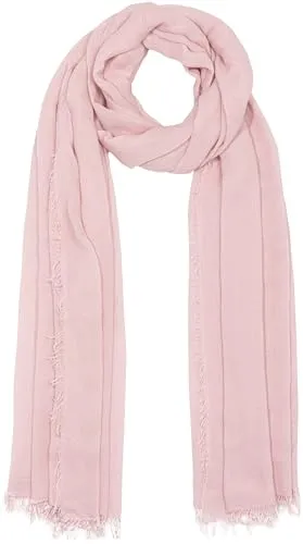 Caspar SC529 Damen Sommer Schal aus weicher Bambusfaser unifarben, Farbe:rosa