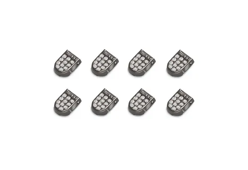ELANOX Schnürsenkel 4 Stück für 2 Paar Schuhe elastische Schnürsenkel mit Clips, inkl. Enden (Clips) - 8 St. in silber