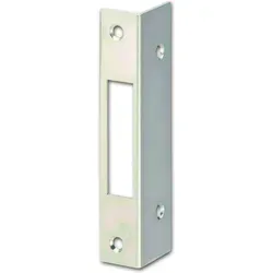 Grundmann - Winkelschließblech Eckig Blindlappen 27mm, Gerade, Verzinkt Silberfärbig, 1 Stück Zubehör Beschläge Einstemmschlösser