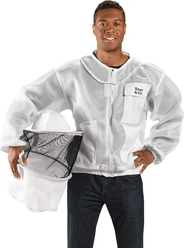 Bees & Co Ultraleichte Imkerjacke mit Rundschleier, XXS, Unisex