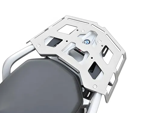 ZIEGER 1000053 Gepäckbrücke Gepäckträger Gepäckauflage silber IBEX - Motorrad-Gepäckträger & Boxen, aus robustem 4 mm Aluminium für optimale Gepäckbefestigung und perfekte Anpassung an BMW R 1200 GS und R 1250 GS.