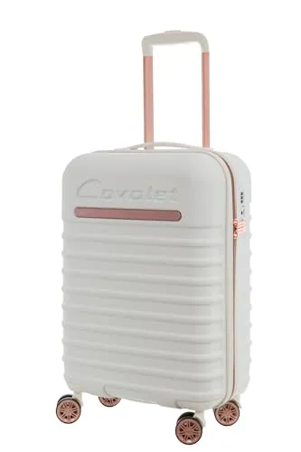 Bowatex Handgepäck Hartschalenkoffer Trolley Weiß Rollenkoffer 55 cm Cavalet