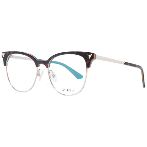 Guess Brillengestell GU2798 53052 - Stilvolles Browline Design - Brillengestelle aus Kunststoff in Braun, Vollrand-Optik, ideal für einen modernen Look. Perfekt für modebewusste Träger.
