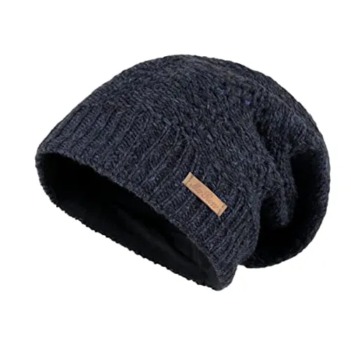 Beanie Wollmütze Modell Lina Dunkelblau Melange 6211 2