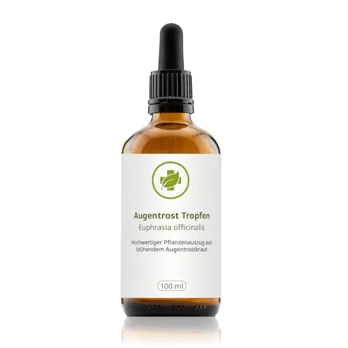 Augentrost Tropfen 100 ml - Blühendes Augentrostkraut - Premium Qualität - vegan - ohne Zusätze
