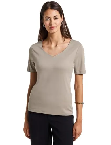 T-Shirt mit Herzausschnitt - T-Shirts für Damen, mit doppelter Front für blickdichte Qualität und einem weichen Baumwoll-Modalmix für optimalen Tragekomfort.