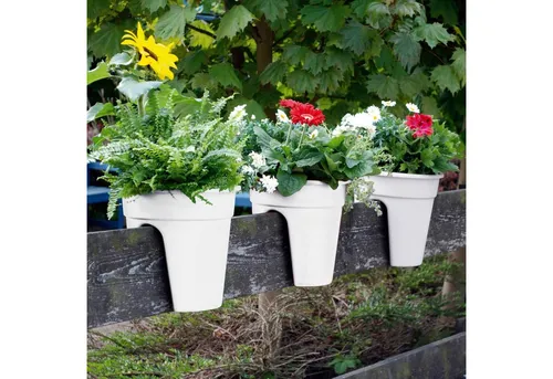 KHW Balkonkasten Flowerclip Set (3 Stk), Ø 27 cm