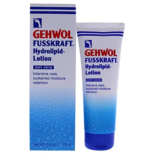 GEHWOL Fusskraft Hydrolipid Lotion, Fusscreme, mit Urea, trockene Füsse, 125 ml