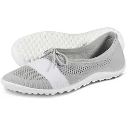 Leguano Barfußschuh grau 42 EU - Bequemer Hausschuh in Größe 42, ideal für ein natürliches Laufgefühl und optimale Fußgesundheit. Flexibles Obermaterial aus Textil für hohen Tragekomfort.
