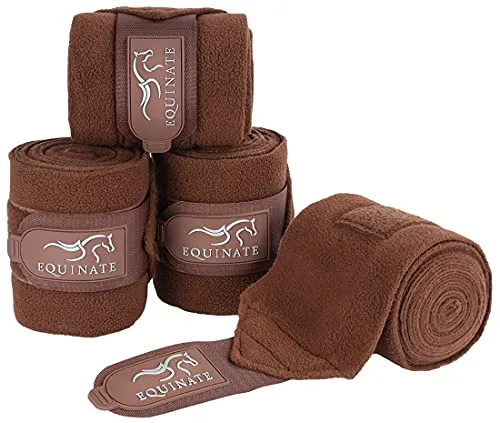 Equinate Fleecebandagen Harmony 4er Set in vielen Farben Bandagen Braun Pferd