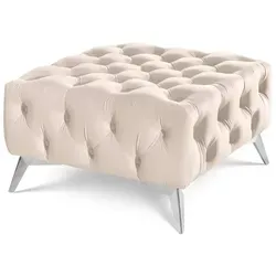 S-STYLE Hocker Wilhelm – Beige, 80 cm Breite, 45 cm Höhe