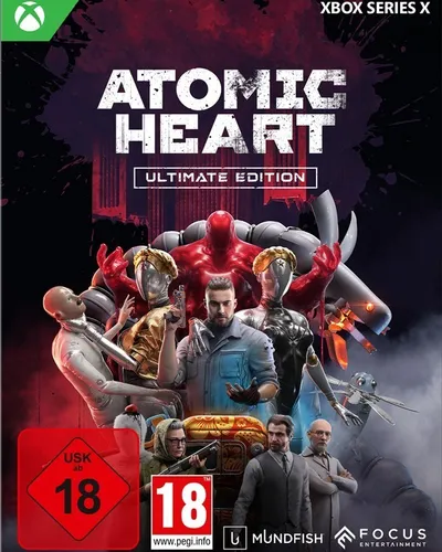 Atomic Heart Ultimate Edition Steelbook für Xbox Series X - Erlebe die Ultimate Edition des actiongeladenen Shooters Atomic Heart in einer exklusiven Steelbook-Verpackung. Mit digitalem Artbook und Unterstützung für mehrere Sprachen!