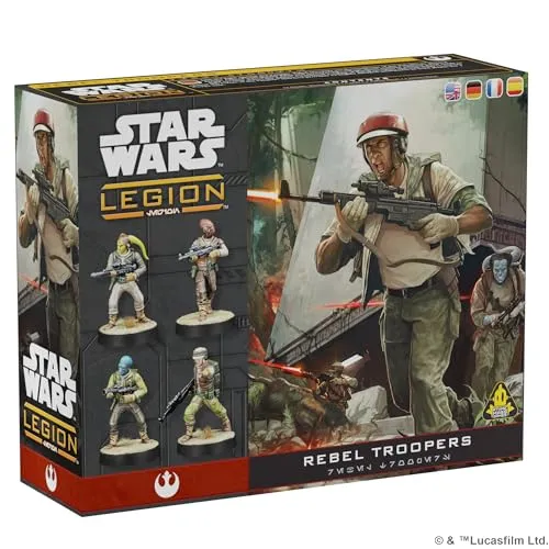Star Wars: Legion - Rebel Troopers Erweiterung - Gesellschaftsspiel für 2 Spieler, erweitere deine Rebellenarmee mit 11 detaillierten Miniaturen und erlebe spannende Schlachten gegen das Imperium. Ideal für Fans von Star Wars und Tabletop-Spielen!