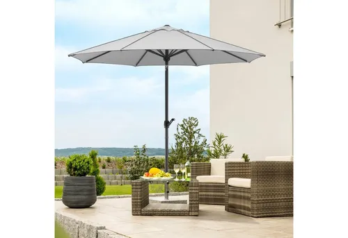 Schneider Sonnenschirm Adria, silbergrau, 300 cm rund in grau von Schneider Schirme